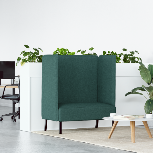 Sofá Alto-Costura Verde Escuro 109x56x121 cm Tecido