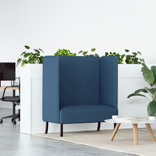 Sofá Alto Azul 109x56x121 cm Tecido